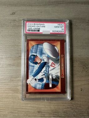 Shohei Ohtani 2024 Bowman 1955 Anime #BA2 Novelty Baseball Card Graded GEM MT 10